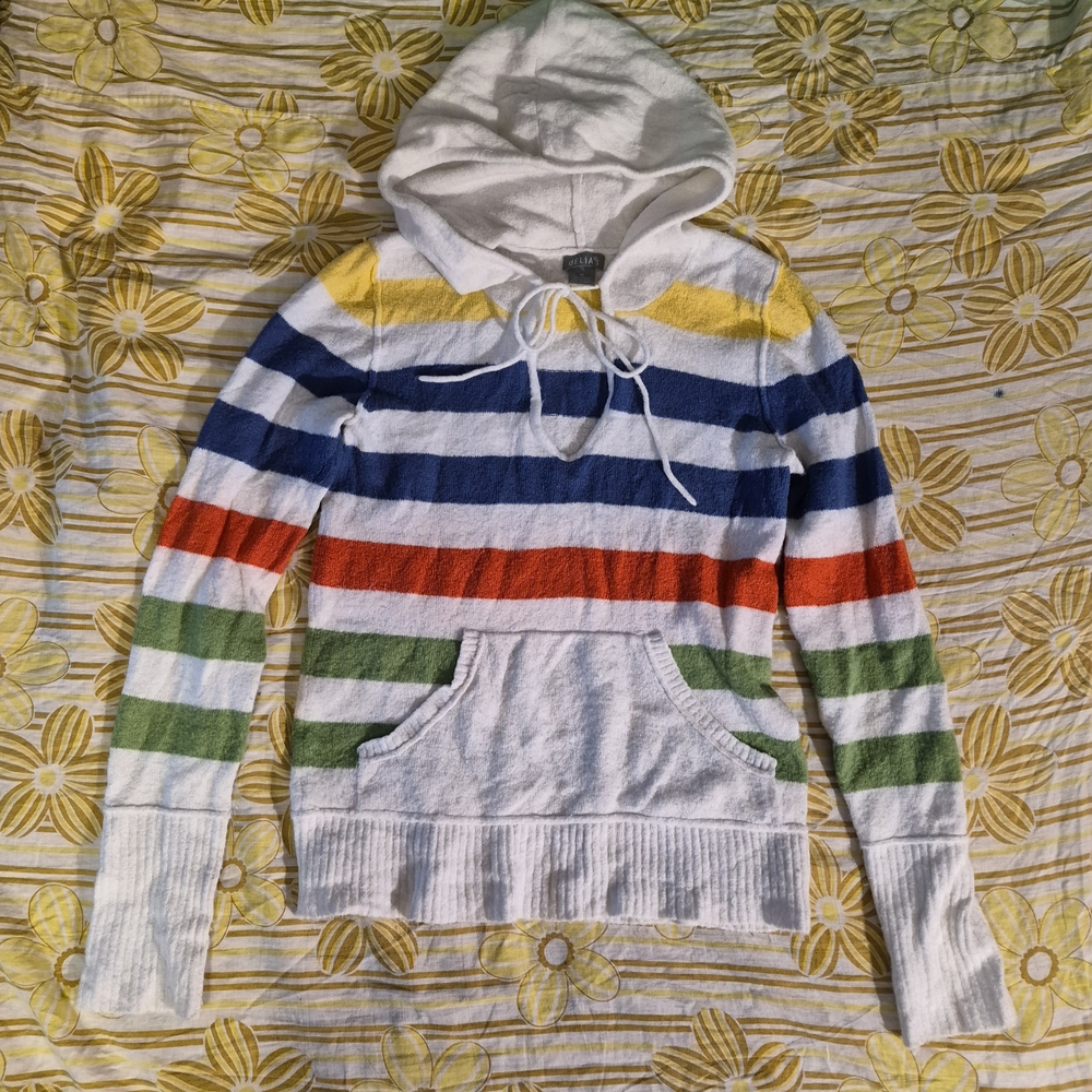 dELiA*s Colorful Striped Hoodie
